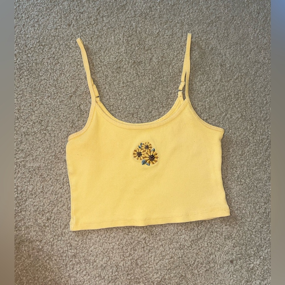 Hollister Embroidered Cropped Top